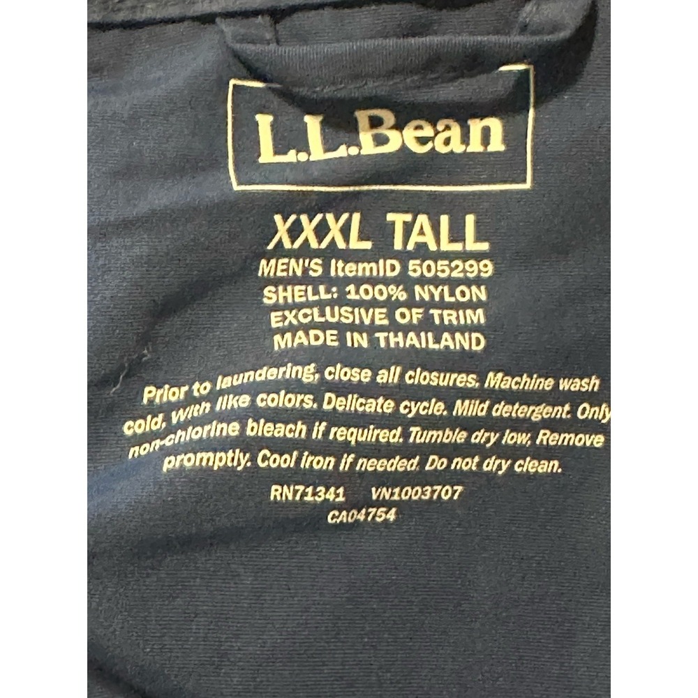 L.L.Bean Men's 3X Mountain Classic Anorak Multi-Color Block Hooded Windbreaker - Picture 7 of 7